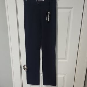 Betabrand Navy Straight Leg Pants